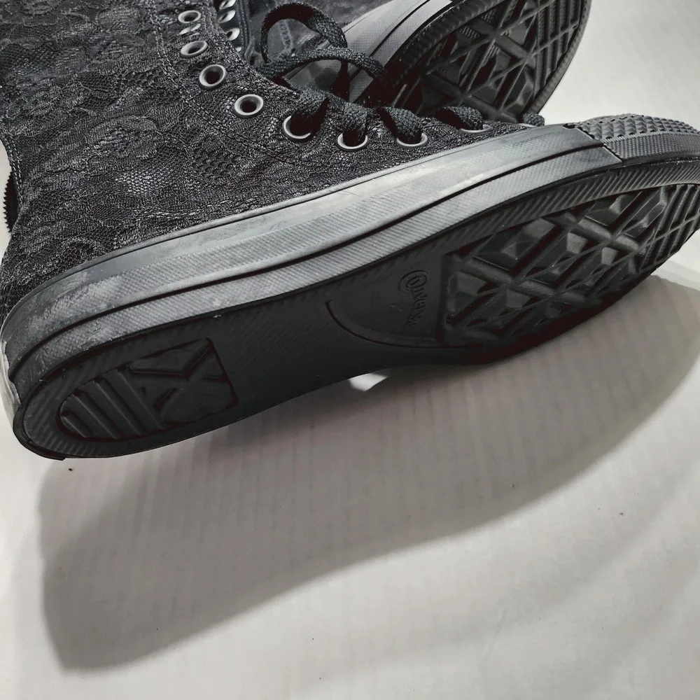 Womens Sz 8.5 Converse Knee-High Shoes Chuck Taylor All Star XXHi Black A15661C